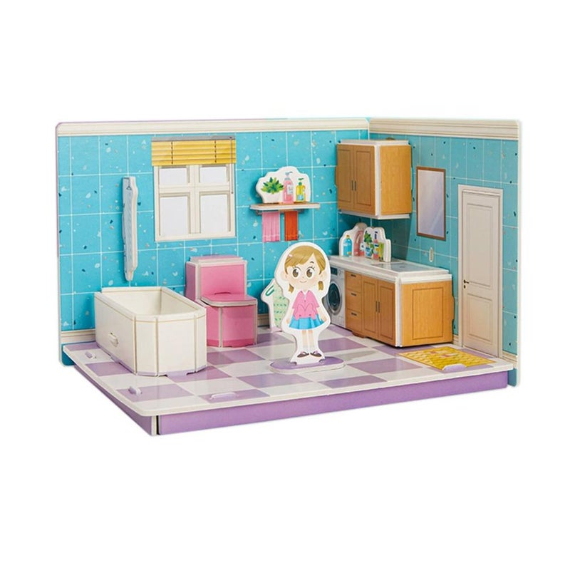 Children's paper puzzle 3D model, boys' handmade DIY house, early education and educational toy assembly